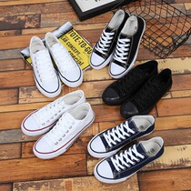Mens shoes Canvas shoes Mens trendy casual shoes Mens white shoes student board shoes low-top Korean version of all-match spring cloth shoes