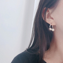 Personality design sense 925 sterling silver fashionable exaggerated earrings Korean Net red tide earrings new female
