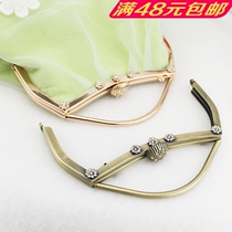 18cm recessed waist without hole shell head bracelet gold with screw holes ancient bronze with drilling diy handmade cloth art sending drawings