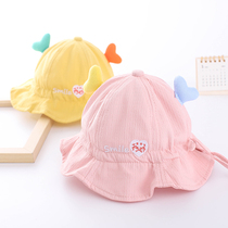 i Baby fisherman hat spring and Autumn thin adjustable female baby hat spring and summer princess cute cotton boys shade