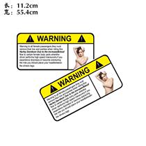 KODASKIN Kawasaki Yamaha Honda BMW Universal Sexy Fuel Tank Warning Sticker Car Sticker Labeling 2D