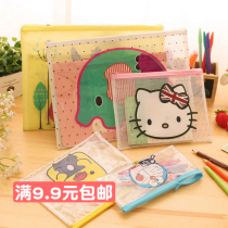 A4 transparent file bag student subject classification zipper bag large capacity file bag pregnancy check birth inspection data storage bag