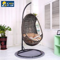 Outdoor balcony hanging chair Net red basket home courtyard homestay cane chair single rocking chair indoor lazy simple swing