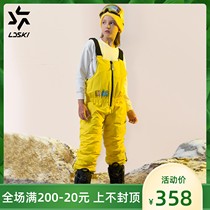 ldski children ski pants boys girls ski back with pants single double board snowy pants warm and waterproof outdoor gear