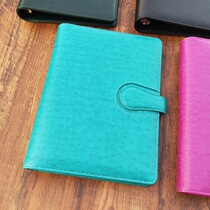 (Emerald) 20-hole A5 hard-faced magnetic buckle high-end leather loose-leaf book detachable notebook stationery large thickened hand book Business Gift customized meeting record book