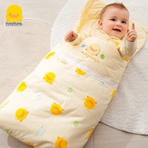 Slightly flawless yellow duckling newborn cuddle with autumn-winter-style baby bag by baby sleeping bag Multifunction anti-kick is thickened