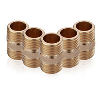 Sea Lie 4 Thickened Total Copper Pair Silk 5 Only Outer Silk Direct Water Intake Pipe Joint Pipe Fittings Water Heating Accessories L5
