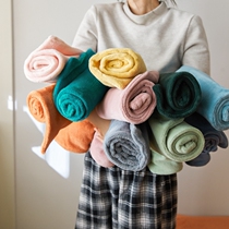 Autumn Winter Pure Color Milk Suede Warm Pillowcase Single Pillow Headgear Coral Flannel Velvet flannel Thickened Pillow Headgear