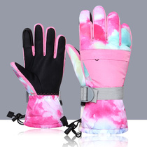 Winter couples ski gloves for men and women outdoor cold-resistant waterproof wind-proof thick riding mountaineering warm gloves