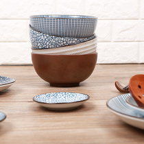 Japan-style glazed under-painted ceramic bowls Home Jane about rice bowls Bowls Noodles Bowl cup Chopsticks Rack Pull Noodles Bowl