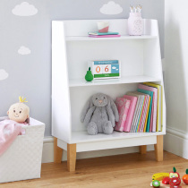 Foreign trade export Nordic simple style children solid wood bookshelf White small bookcase shelf kindergarten anti-reverse storage