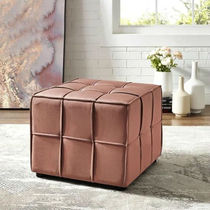 Nordic ins Wind fabric shoe stool simple square coffee table velvet soft bag clothing store cloakroom dressing short pier