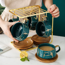 Eurostyle Brief Classical Coffee Cup Saucer Tea Set of tea Sketching Ceramic Home British Afternoon Tea Cups Accessories