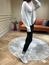 Xiangjia takes off from dusk slim fur jeans female small black high waist slim small foot pants autumn