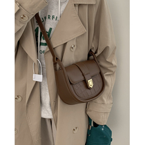 France Cone Koery Soft Leather Saddle Pack Woman 2022 New Tide Fashion Armpit Bag Single Shoulder Bag Inclined Satchel Bag