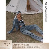 (ARIALEISURE Tribute Classic-tanning series first) Wild West denim pants