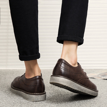 Tide brand leather shoes 2020 Summer new Korean mens casual shoes British youth Brock breathable trend Board Shoes