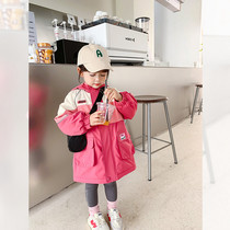 OKAIDI French childrens foreign air blouse 2021 autumn winter new girl gush jacket thickened with submachine clothing