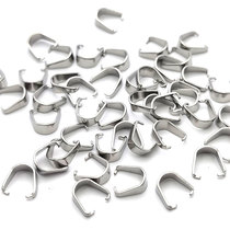 DIY handmade jewelry accessories 304 stainless steel melon seed buckle non-fading clip pendant clip necklace tail clip