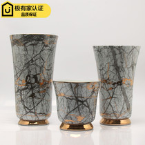 Modern new Chinese style light luxury ceramic countertop large vase ornaments Creative living room home hotel flower soft decoration