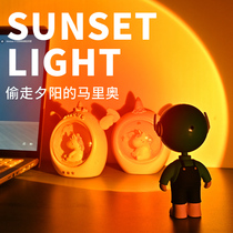 Robot sunset sunset atmosphere lamp projection lamp net celebrity bedroom mood atmosphere photo fill light sunset night light