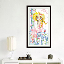 Rose girl cross stitch bedroom new 2022 cartoon characters handmade thread embroidery small beautiful cute own embroidery