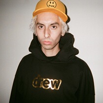 Drew smiley face China limited black gold letter Tide brand FOG high street trend hip hop loose mens and womens sweaters hoodie