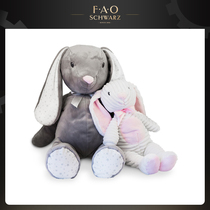 FAO Plush soothing toy Pink gray bunny Boy girl Holiday gift doll doll companion baby