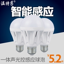 Wentefu led energy-saving sound and light control bulb corridor corridor induction bulb E27 screw 3W5W7W