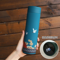 Ukiyo-E cup ancient style Chinese style thermos cup female creative personality trend male Tea Tea large capacity