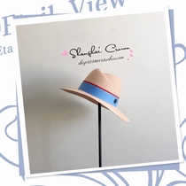 New adjustable pink socialite bump straw hat vintage sea UV womens summer hat visor beach sunscreen hat