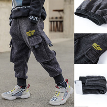 Boys sweatpants Spring and Autumn Tide Korean version 2021 spring new foreign style pants children Spring overalls