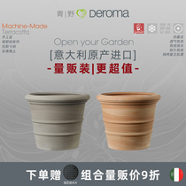 Green wild (quantity selling price) DEROMA Imperial Rome Italy Tuscany Artisanal Mega Pottery Flower Pots Red Pottery