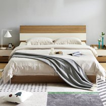 Tiantan furniture modern simple Board bed master bedroom double bed 1 8 meters 1 5m high box air pressure storage bed H