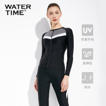 WaterTime diving suit women split long sleeve zipper surf suit quick-drying warm sunscreen jellyfish suit swimsuit