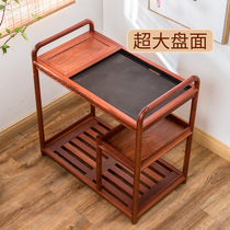 Solid wood tea cart mobile tea table household small tea table automatic tea table tea set one-piece Wu Jinshi tea cabinet