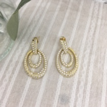 ACE When Renauny 2021 new high quality earnail Korean version of the moment Ren 100 lap pearl 925 silver needle ear decoration