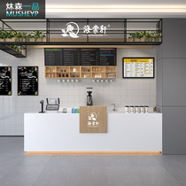  Milk tea shop bar Simple modern dessert cake shop Cash register counter Italian small pet shop Front desk Reception desk