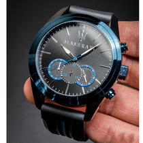 Maserati Maserati R8871612006 three-eye timing light blue dial luminous mens watch