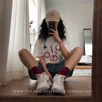 Summer simple Joker short sleeve Teet shirt female white cotton Korean loose body shirt thin chic casual top