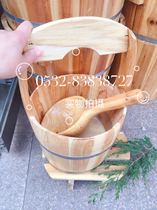 Hand-made water fir and bucket Japanese SPA bath soak soup new large can be equipped with water scoop