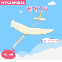 Blue Xiang 2 wooden plane wooden glider DIY handmade aeromodeplane tech group materials