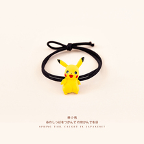 Pikachu Korean version of Japanese hair rope women's net red simple temperament hair accessories head rope high elasticity does not hurt hair rubber band