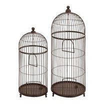 European style new metal wax mouth cage wooden bird cage pigeon cage bamboo pieces bamboo strip ornaments iron floor decoration