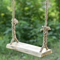 Solid wood outdoor interior decoration Childrens double adult dormitory courtyard anti-corrosion logs hanging hemp rope swing board