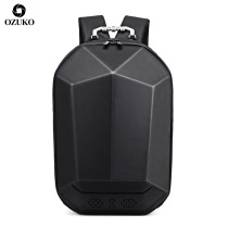 OZUKO Bluetooth music backpack backpack creative waterproof student schoolbag geometric shape usb charging travel bag