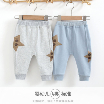 Baby pants 2021 autumn cotton outside male pants Harlan leisure sports trousers loose baby big pp