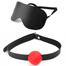  SM fun blindfold flirting bundle set Training passion Forced mouth plug ball Deep throat gay male and female slave toys