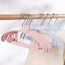 Thick stainless steel dip plastic childrens hanger Nordic non-slip candy color baby hanger
