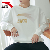 Anta sweaters men and women long sleeve couples 2021 Spring Summer new official website leisure loose bottoming pullover